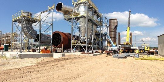 Construction work of southeastern biomass facility