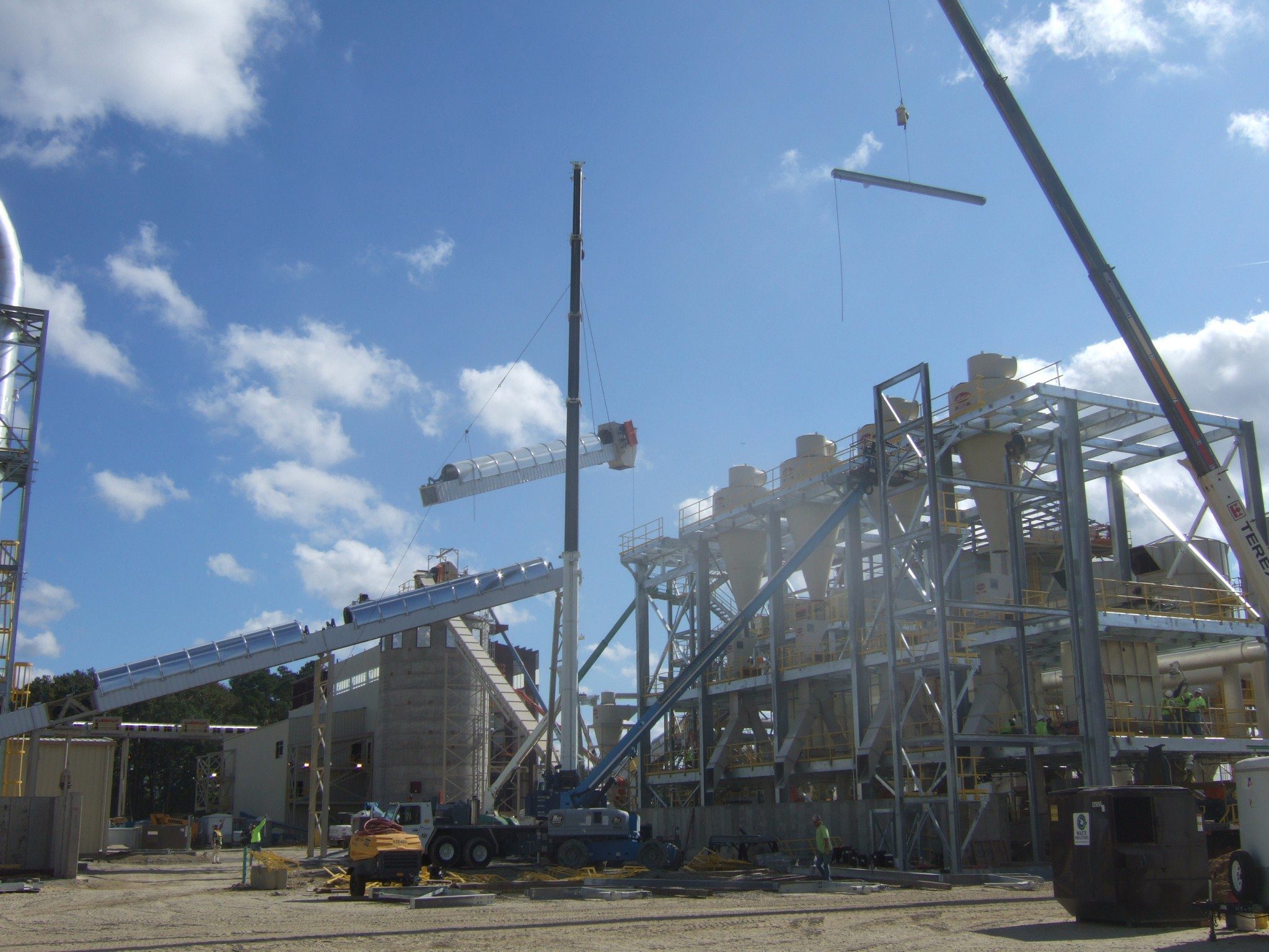 Construction work of wood pellet facility