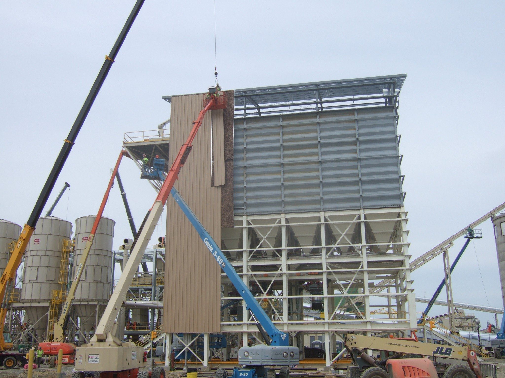 Construction work of wood pellet facility