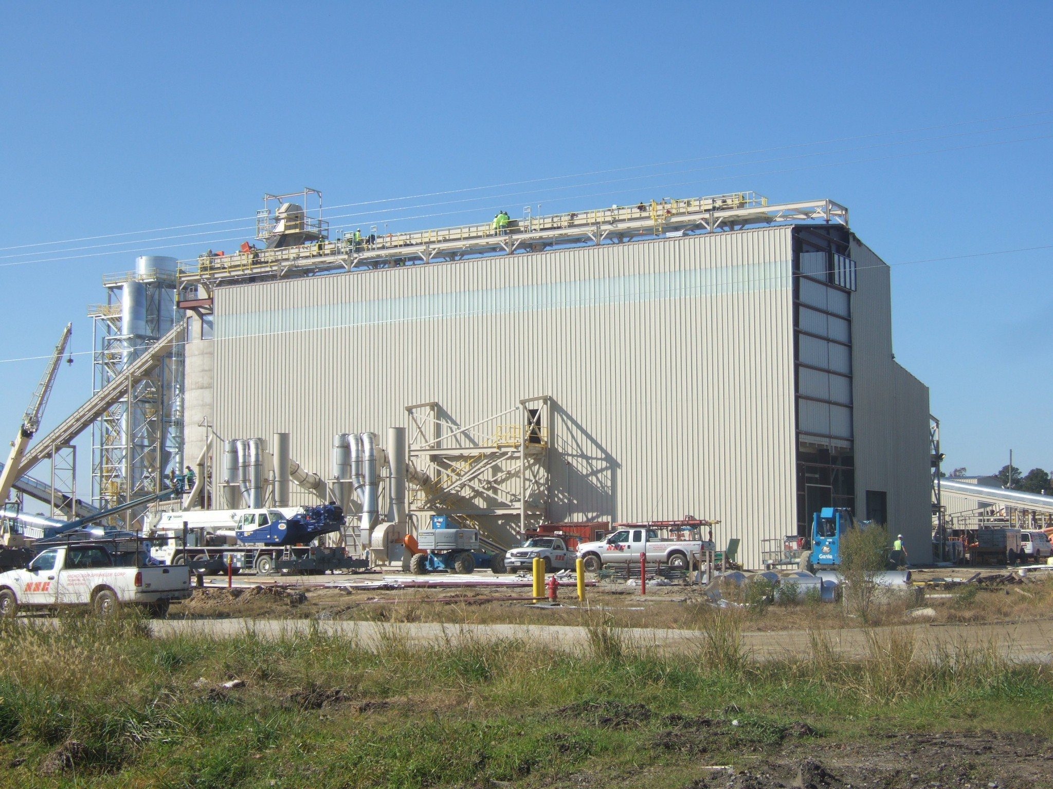 Construction work of wood pellet facility