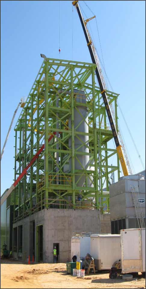 Construction work of acid regeneration