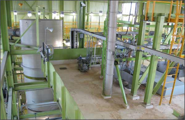 Construction work of acid regeneration