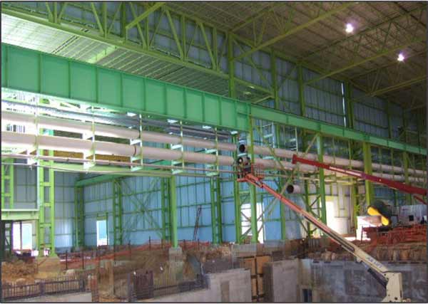 Construction work of acid regeneration