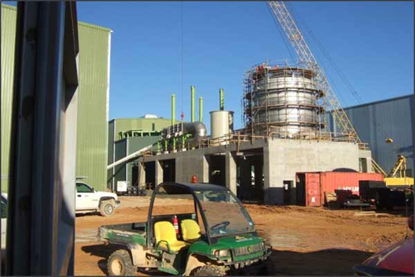 Construction work of acid regeneration