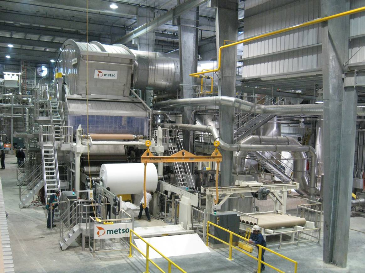 Construction work of tissue mill addition