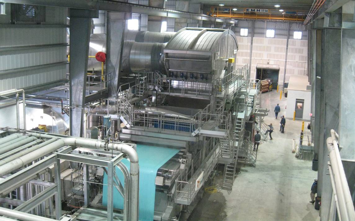 Construction work of tissue mill addition