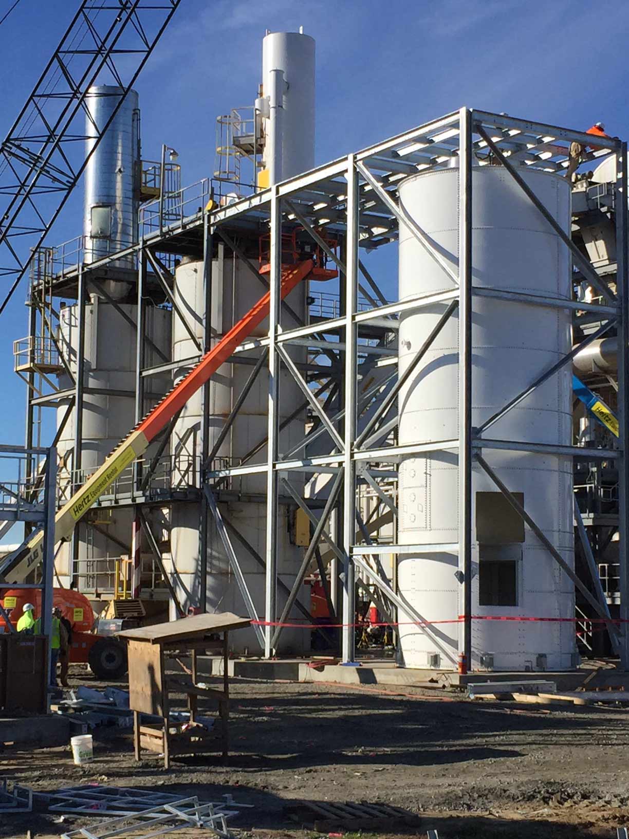 Construction work of particle board addition