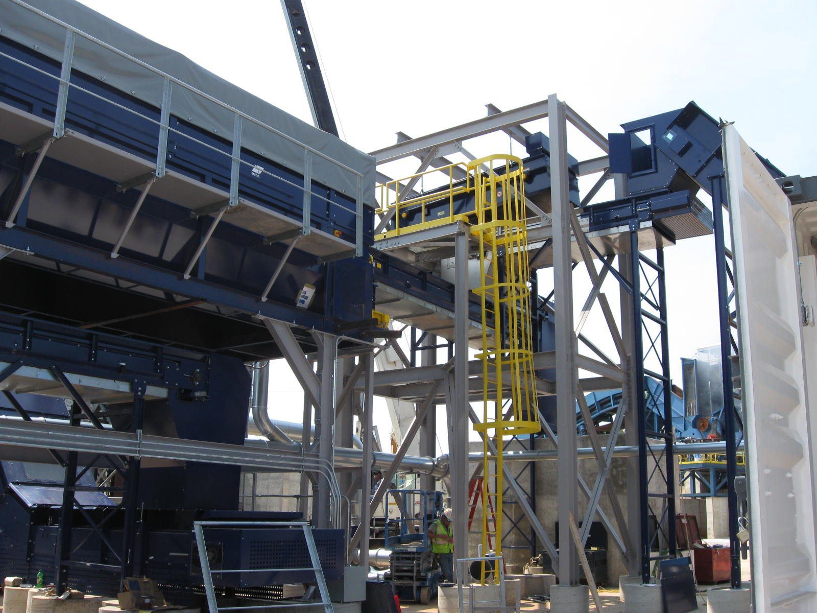 Construction work of scrap metal sorting systems