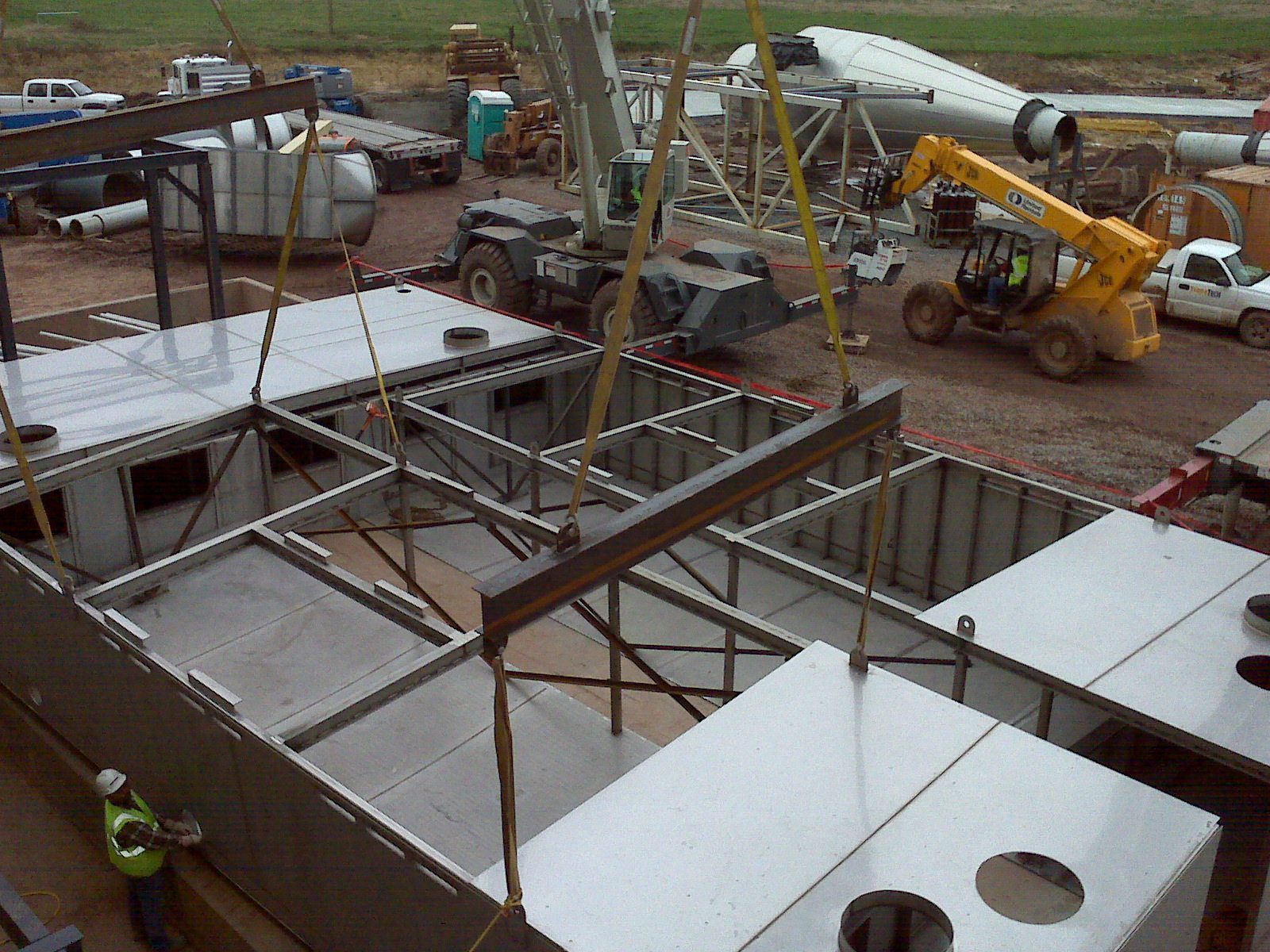 Construction work of medium density fiber board plant